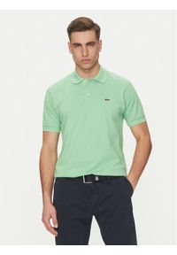 Lacoste Polo L1212 Zielony Regular Fit. Typ kołnierza: polo. Kolor: zielony. Materiał: bawełna