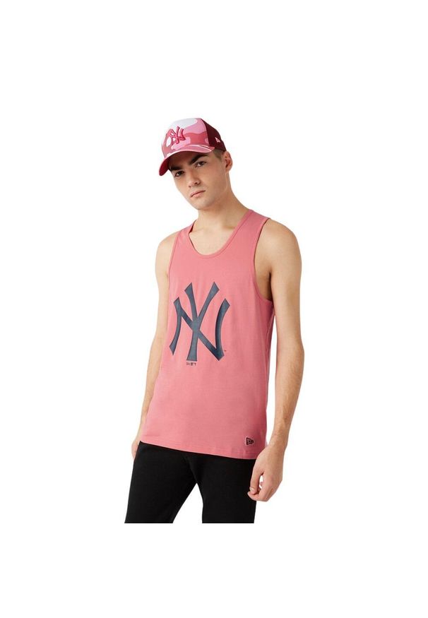Tank top New Era MLB New York Yankees logo. Kolor: różowy, biały, wielokolorowy