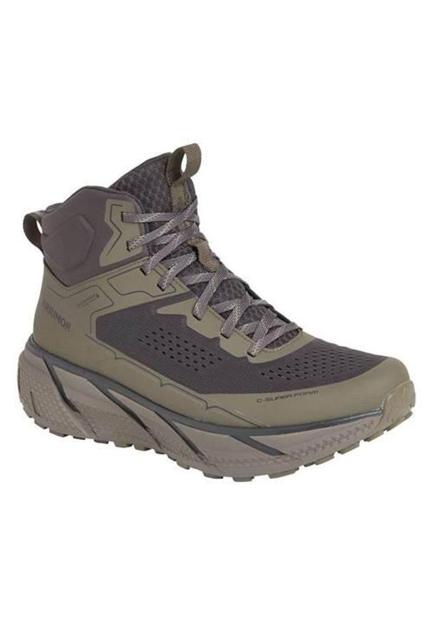 Buty trekkingowe męskie Karrimor Mid K1127-olv. Wysokość cholewki: za kostkę. Zapięcie: sznurówki. Kolor: zielony. Materiał: guma, materiał, syntetyk. Szerokość cholewki: normalna