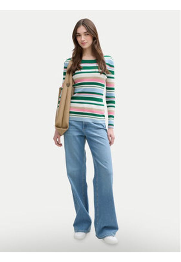 Tom Tailor Denim Sweter 1045615 Kolorowy Slim Fit. Materiał: syntetyk. Wzór: kolorowy