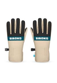SIROKO - Dziecęce rękawice na snowboard i narty Sporty zimowe Siroko Whiz. Kolor: beżowy. Materiał: tkanina, syntetyk. Technologia: Thinsulate. Sezon: zima. Sport: snowboard, narciarstwo