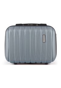 Solier - Kuferek podróżny mały ABS SOLIER STL902 srebrny. Kolor: srebrny. Materiał: materiał #1