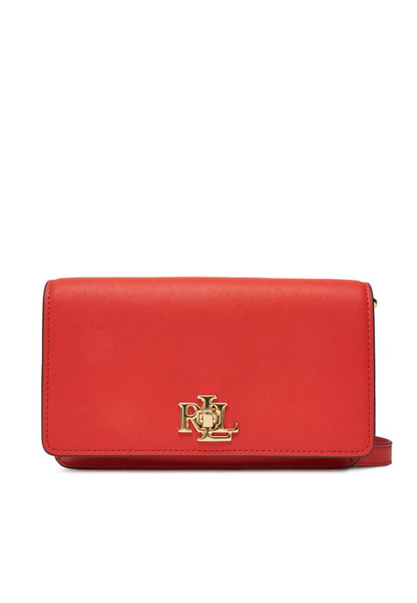 Lauren Ralph Lauren - LAUREN RALPH LAUREN Torebka Turn-Lock 432915377011 Pomarańczowy. Kolor: pomarańczowy. Materiał: skórzane