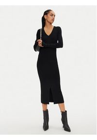 Calvin Klein Sukienka dzianinowa K20K207491 Czarny Slim Fit. Kolor: czarny. Materiał: wełna