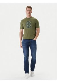 Karl Lagerfeld - KARL LAGERFELD T-Shirt 755037 562221 Zielony Loose Fit. Typ kołnierza: dekolt w karo. Kolor: zielony. Materiał: bawełna #3