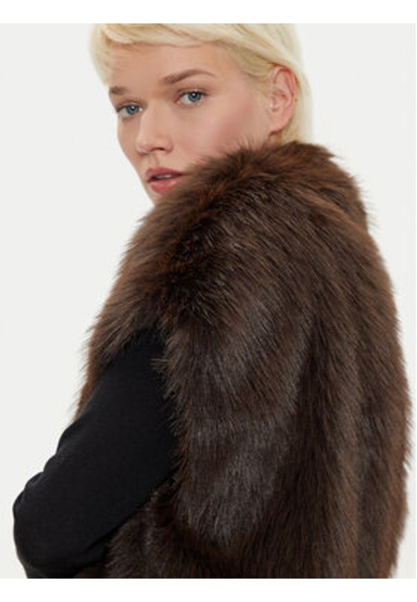 Haveone Bezrękawnik KLA-M017 Brązowy Loose Fit. Kolor: brązowy. Materiał: syntetyk. Długość rękawa: bez rękawów