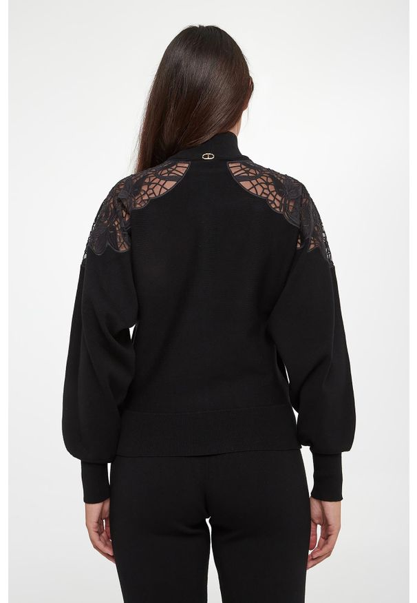 Twinset Milano - Sweter damski zapinany na zamek TWINSET