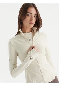 Adidas by Stella McCartney - adidas by Stella McCartney Koszulka techniczna Training Midlayer JM1397 Beżowy Slim Fit. Kolor: beżowy. Materiał: syntetyk #3