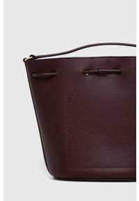 Lauren Ralph Lauren Torebka skórzana 431837534007 kolor bordowy. Kolor: czerwony. Materiał: skórzane. Rodzaj torebki: na ramię #6