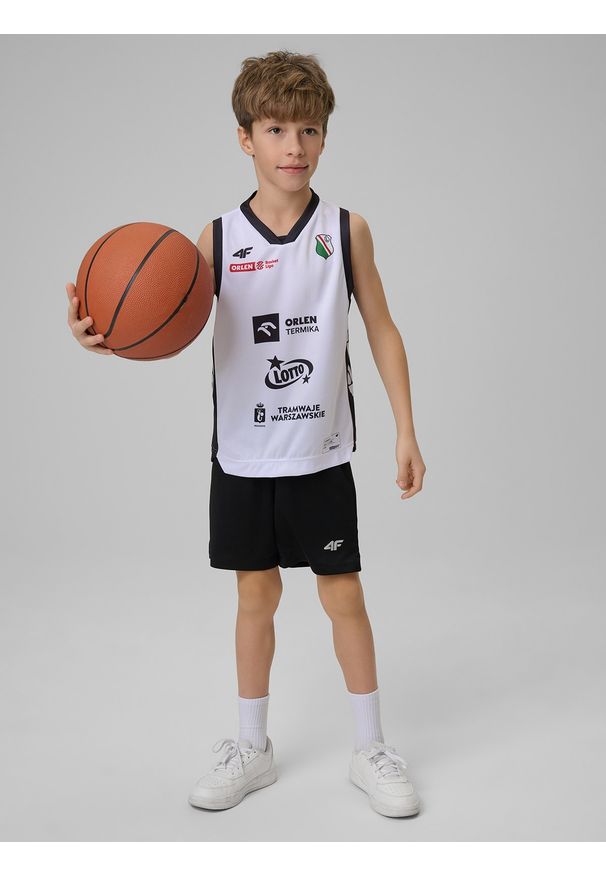 4f - 4F Koszulka meczowa replika domowa z sezonu 2025/26 dziecięca 4F x Legia Warszawa - biała 122/128 (6-8 lat). Kolor: biały. Materiał: materiał. Wzór: nadruk. Sezon: lato. Sport: fitness