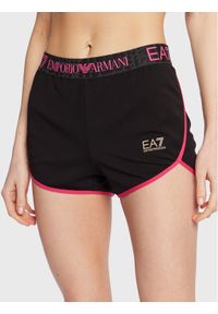 EA7 Emporio Armani Szorty sportowe 3RTS54 TJKWZ 1200 Czarny Regular Fit. Kolor: czarny. Materiał: syntetyk