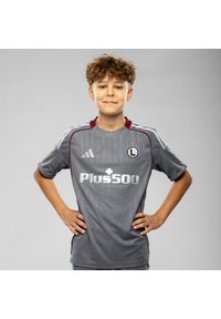 Adidas - Koszulka dziecięca Legia Warszawa Trzeci Komplet na sezon 2025/26. Materiał: tkanina. Wzór: paski. Sport: piłka nożna #1