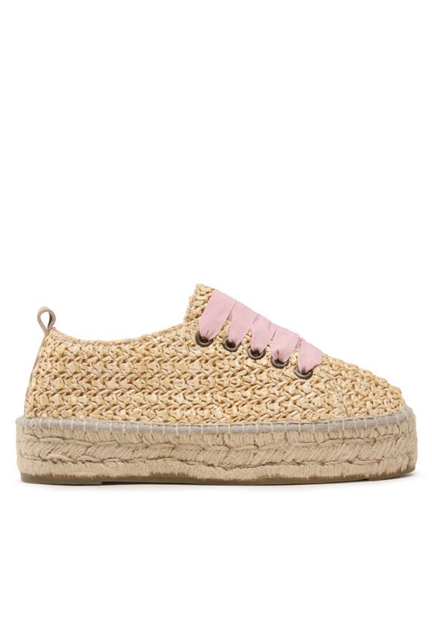 Manebi Espadryle Lace-Up Espadrilles V 2.7 E0 Beżowy. Kolor: beżowy