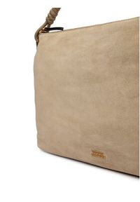 TOMMY HILFIGER - Tommy Hilfiger Torebka Th Statement Leather Bag Suede AW0AW18402 Beżowy. Kolor: beżowy. Materiał: skórzane #6