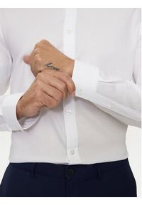 Jack & Jones - Jack&Jones Koszula Joe 12260426 Biały Slim Fit. Kolor: biały. Materiał: bawełna, syntetyk #4