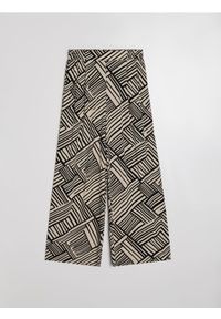 Sinsay - Wiskozowe spodnie wide leg z abstrakcyjnym wzorem - wielobarwny. Materiał: wiskoza