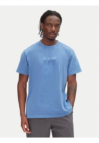 G-Star RAW - G-Star Raw T-Shirt Multi Logo D26049-C756 Niebieski Loose Fit. Kolor: niebieski. Materiał: bawełna