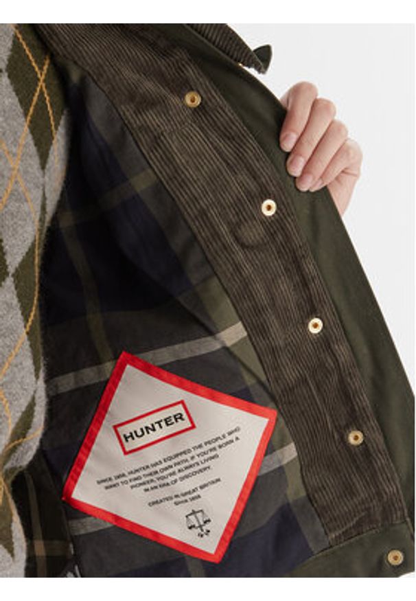 Hunter Kurtka przejściowa Leith HARW0065251 Zielony Oversize. Kolor: zielony. Materiał: bawełna