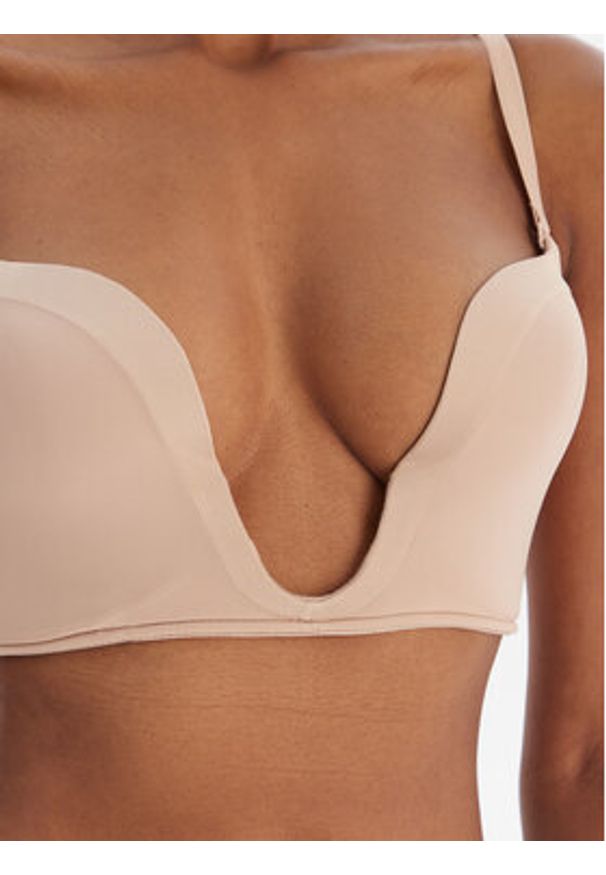 Wonderbra Biustonosz push-up WB0000J5 Beżowy. Kolor: beżowy. Materiał: syntetyk. Rodzaj stanika: push-up