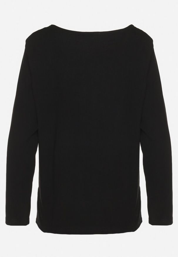 Born2be - Czarna Bawełniana Bluzka z Koronką Terillisa. Okazja: na spotkanie biznesowe. Kolor: czarny. Materiał: koronka, bawełna. Długość rękawa: długi rękaw. Długość: długie. Wzór: koronka. Styl: biznesowy, elegancki