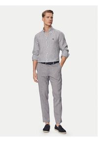 BOSS Koszula H-Liam 50560595 Granatowy Regular Fit. Kolor: niebieski. Materiał: len #4