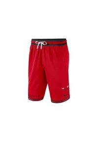 Spodnie koszykarskie męskie Nike Nba Chicago Bulls. Kolor: czerwony. Materiał: materiał, syntetyk. Długość: krótkie. Sport: koszykówka
