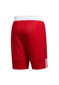 Adidas - Krótkie spodenki adidas 3G Speed Reversible. Kolor: czerwony, biały, wielokolorowy. Materiał: poliester. Długość: krótkie. Sport: koszykówka