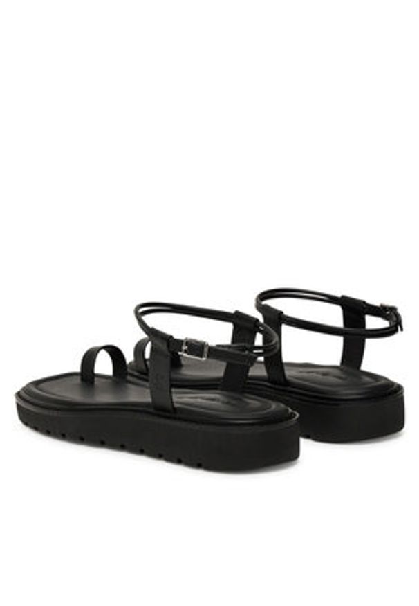 Calvin Klein Jeans Sandały Rope Toe Post Sandal Lth Mg YW0YW01893 Czarny. Kolor: czarny. Materiał: skóra