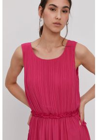 JDY - Jacqueline de Yong Sukienka kolor różowy maxi prosta. Okazja: na co dzień. Kolor: różowy. Materiał: tkanina. Wzór: gładki. Typ sukienki: proste. Styl: casual. Długość: maxi #5