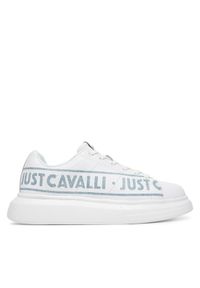 Just Cavalli Sneakersy 78QA3SBC ZPA95 Biały. Kolor: biały. Materiał: skóra
