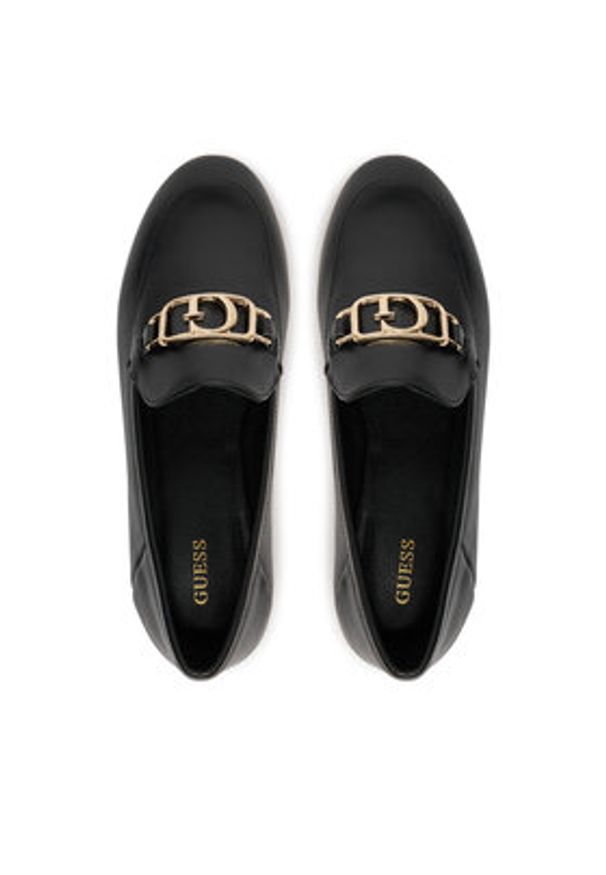 Guess Loafersy FLPMAR LEA14 Czarny. Kolor: czarny. Materiał: skóra