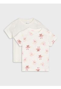 Sinsay - Koszulki z krótkim rękawem 2 pack - kremowy. Kolor: kremowy. Długość rękawa: krótki rękaw. Długość: krótkie #1