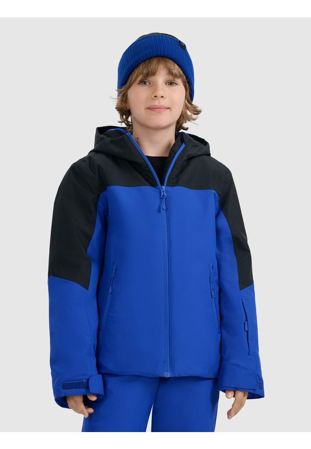 4f - 4F Kurtka narciarska membrana 5000 chłopięca - niebieska 152 (11-12 lat). Kolor: niebieski. Materiał: poliester. Sezon: lato