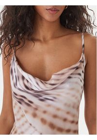 Guess Sukienka koktajlowa W6GK94 W2266 Beżowy Regular Fit. Kolor: beżowy. Materiał: lyocell. Styl: wizytowy #5