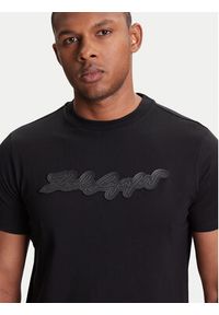 Karl Lagerfeld - KARL LAGERFELD T-Shirt 755071 553250 Czarny Regular Fit. Typ kołnierza: dekolt w karo. Kolor: czarny. Materiał: bawełna