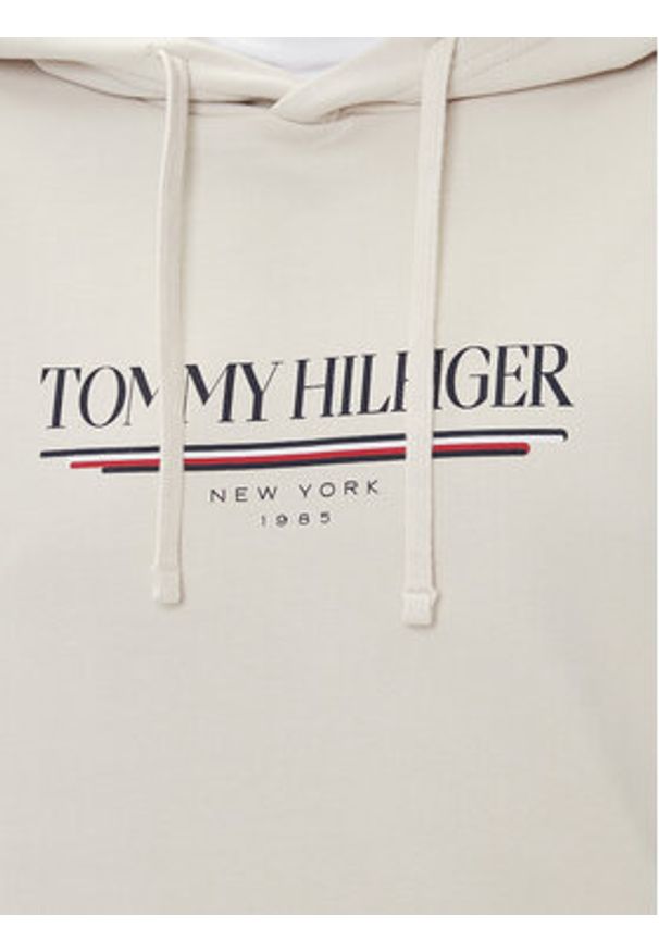 TOMMY HILFIGER - Tommy Hilfiger Bluza Brand Love MW0MW40534 Beżowy Regular Fit. Kolor: beżowy. Materiał: bawełna