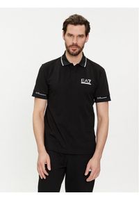 EA7 Emporio Armani Polo 3DPF19 PJ04Z 1200 Czarny Regular Fit. Typ kołnierza: polo. Kolor: czarny. Materiał: bawełna