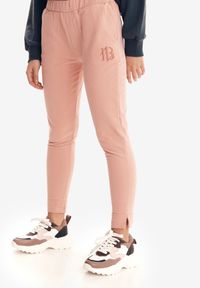 Born2be - Jasnoróżowe Spodnie Badura Misossia. Kolor: różowy. Materiał: elastan, materiał, bawełna. Długość: długie. Wzór: gładki, haft. Styl: sportowy #5