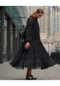 BY CABO - Czarna sukienka ANGELINA. Kolor: czarny. Materiał: wiskoza, jedwab, materiał. Styl: boho, elegancki, glamour #5