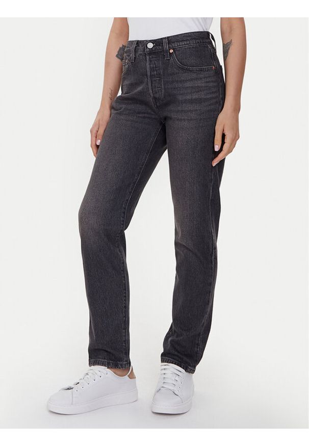 Levi's® Jeansy 501® 36200-0304 Czarny Cropped Fit. Kolor: czarny