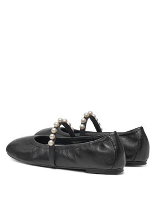 Stuart Weitzman Baleriny Goldie Ballet Flat SF896 Czarny. Kolor: czarny. Materiał: skóra