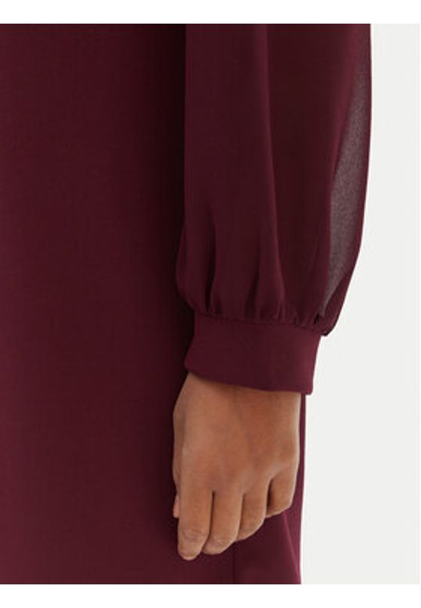 Rinascimento Sukienka koktajlowa CFC0126757003 Bordowy Regular Fit. Kolor: czerwony. Materiał: syntetyk. Styl: wizytowy