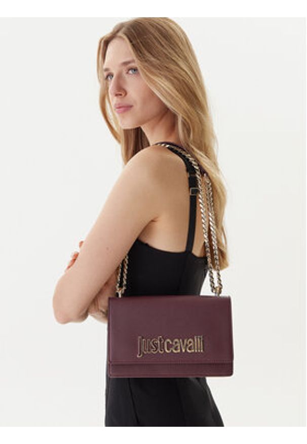 Just Cavalli Torebka 79RA4BBA Fioletowy. Kolor: fioletowy. Materiał: skórzane