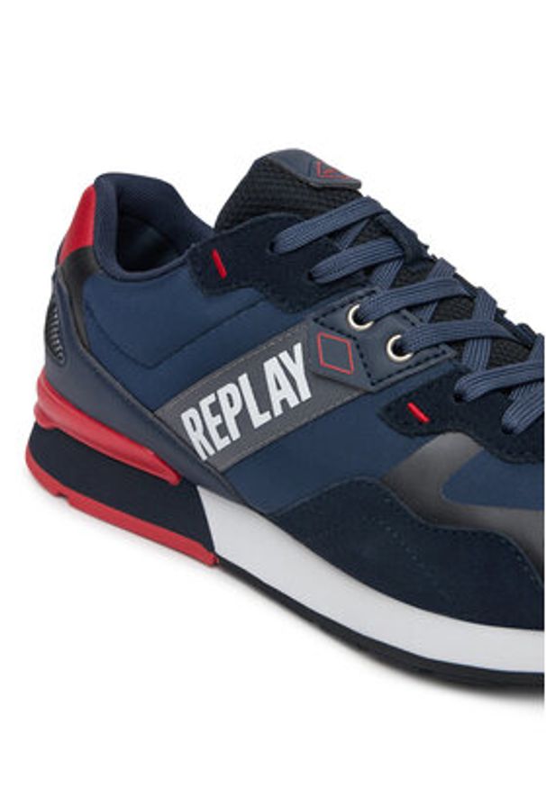 Replay - REPLAY Sneakersy GMS1D .000.C0057T Granatowy. Kolor: niebieski. Materiał: materiał