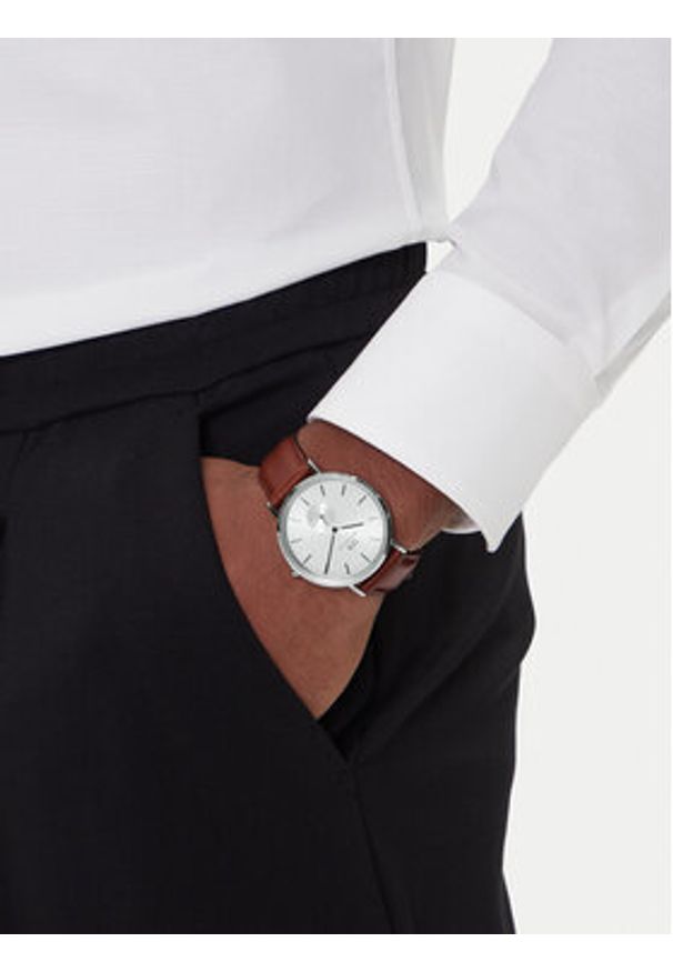 Daniel Wellington Zegarek Classic St Mawes DW00100867 Brązowy. Kolor: brązowy. Materiał: skóra