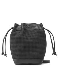 Calvin Klein Torebka Re-Lock Drawstring Bag Sm Perf K60K610636 Czarny. Kolor: czarny. Materiał: skórzane