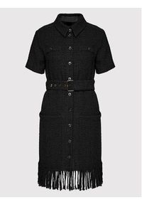 Pinko Sukienka dzianinowa Dawson 1G16HT 8580 Czarny Slim Fit. Kolor: czarny. Materiał: bawełna #2
