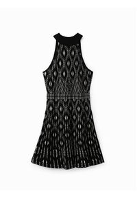 Desigual Sukienka dzianinowa El Havre 23SWVF10 Czarny Regular Fit. Kolor: czarny. Materiał: wiskoza #3