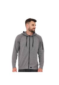 Bluza męska wełniana z kapturem Brubeck OUTDOOR MERINO. Typ kołnierza: kaptur. Kolor: szary. Materiał: poliamid, elastan, poliester, wełna. Sport: outdoor