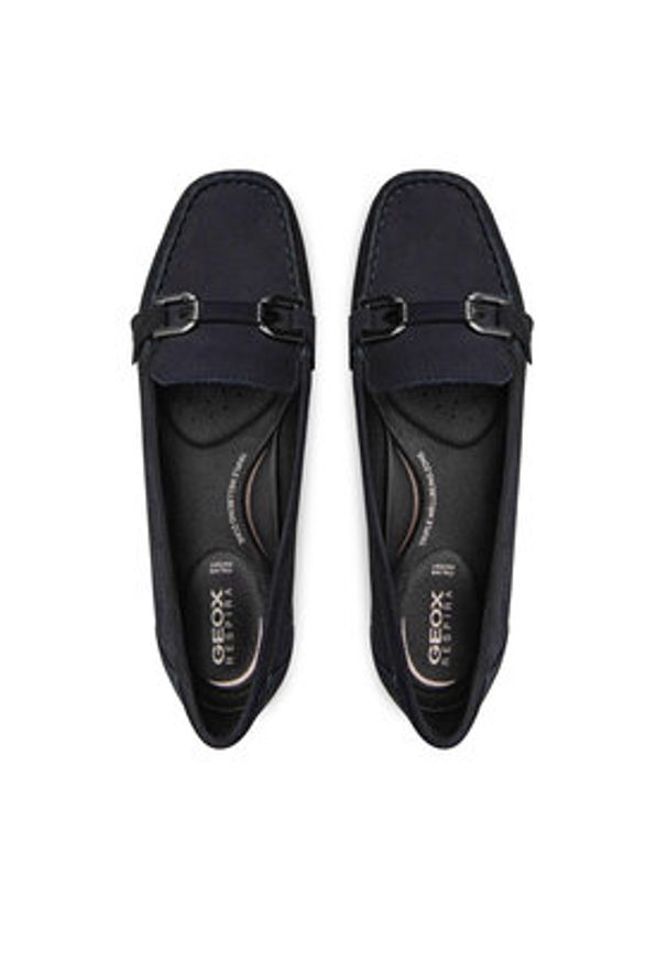Geox Mokasyny D Annytah Moc A D84BMA 00032 C4007 Czarny. Kolor: niebieski. Materiał: skóra, nubuk